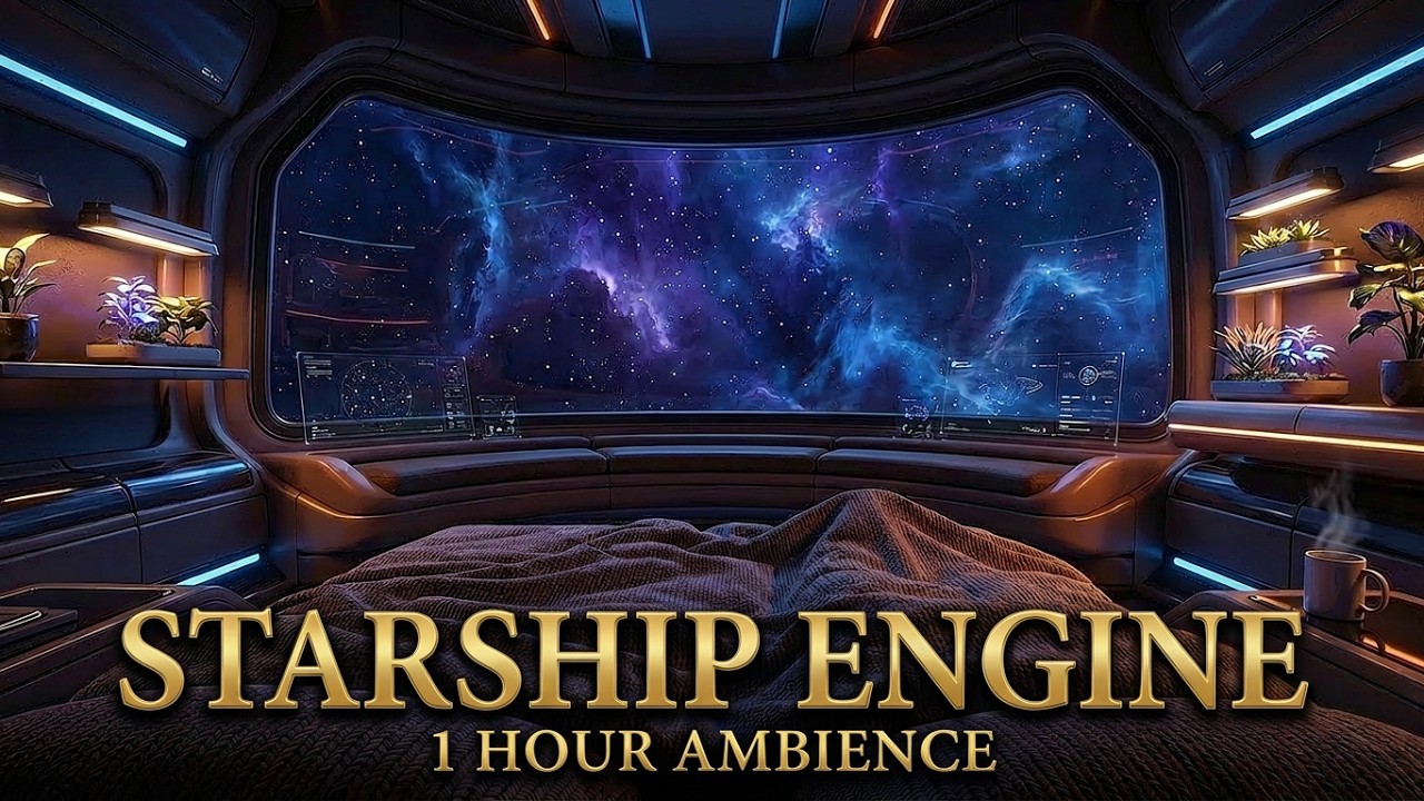 The Last Shuttle 🚀 | Deep Space Engine Rumble & White Noise | 1 Hour Sci-Fi Ambience
