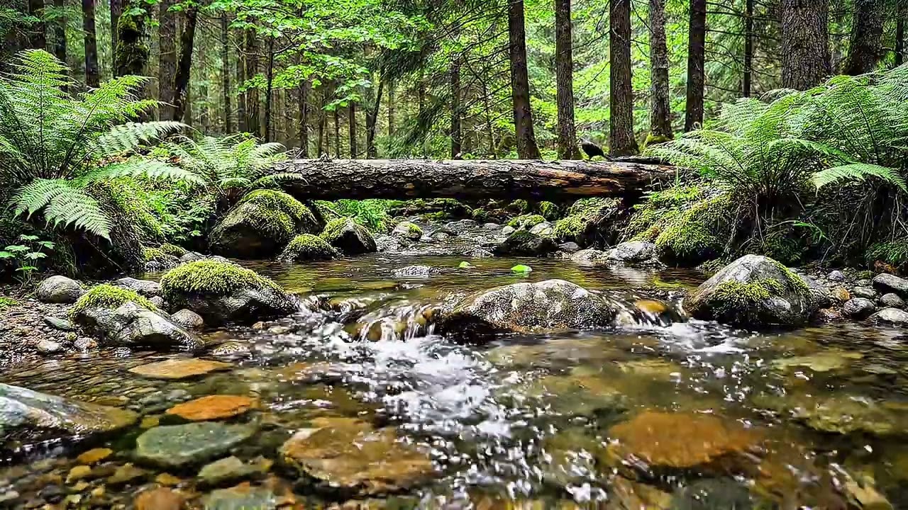Peaceful Forest Stream 🌿 Relaxing Water Sounds & Nature Ambience