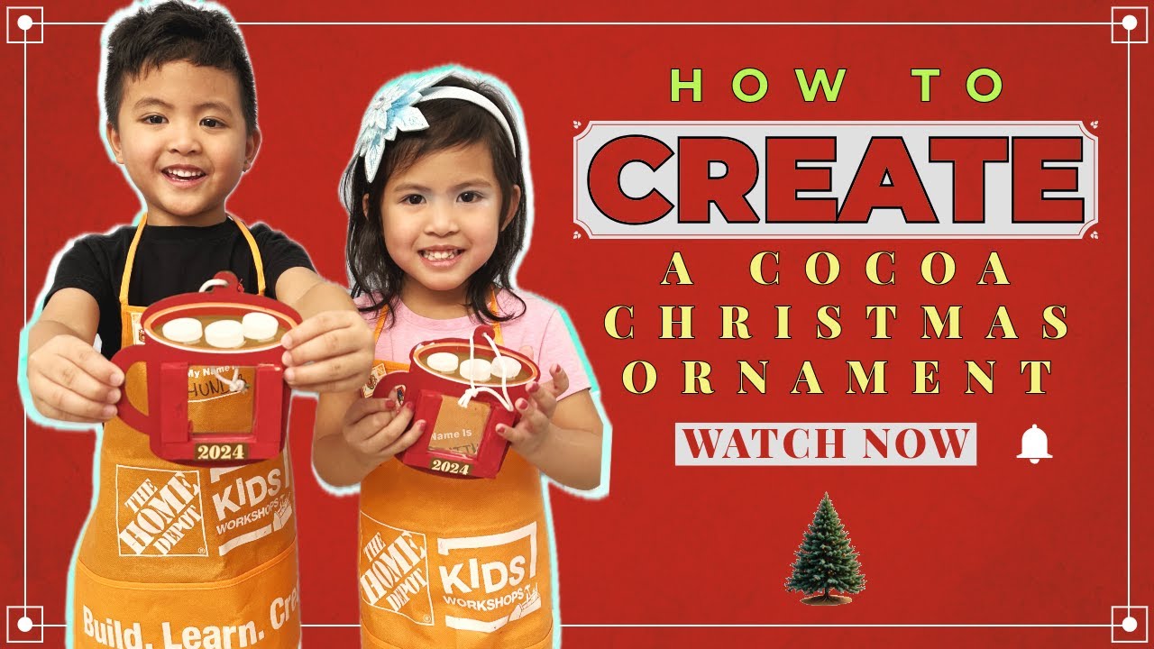 Thunder and Clementine Make Magical Christmas Ornaments At The Home Depot Kids Workshop