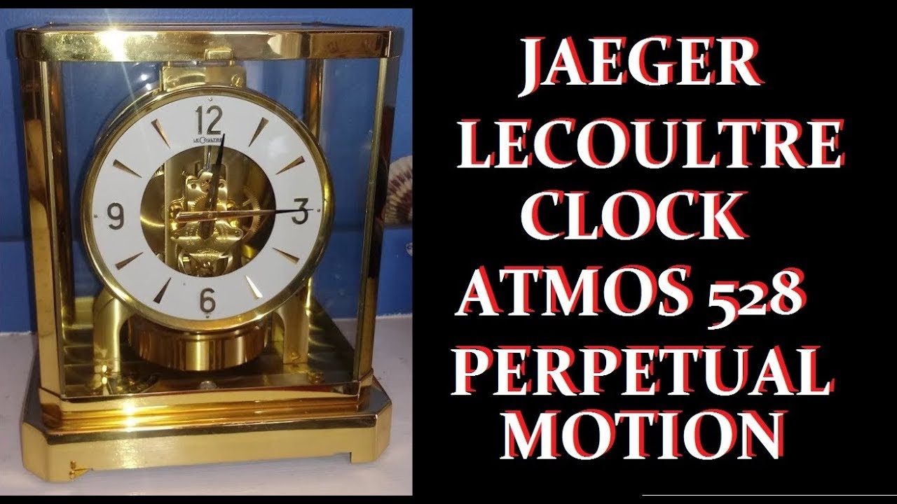 ATMOS 528 PERPETUAL MOTION CLOCK ~ JAEGER LECOULTRE ~ 24Kt. GOLD PLATED