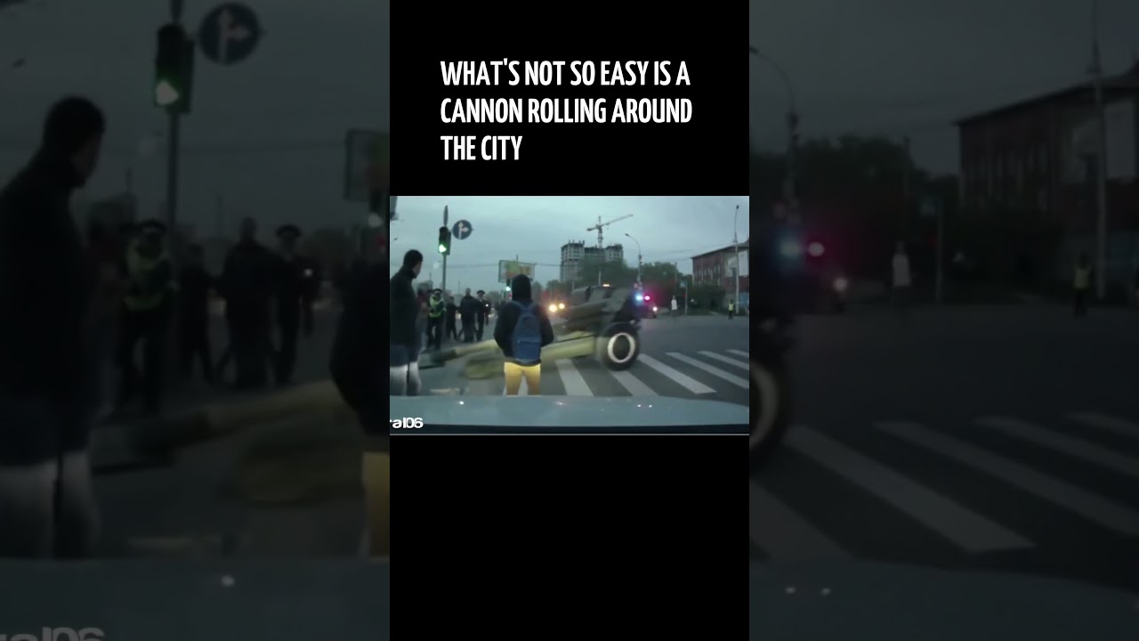 What's not so easy is a cannon rolling around the city #shorts