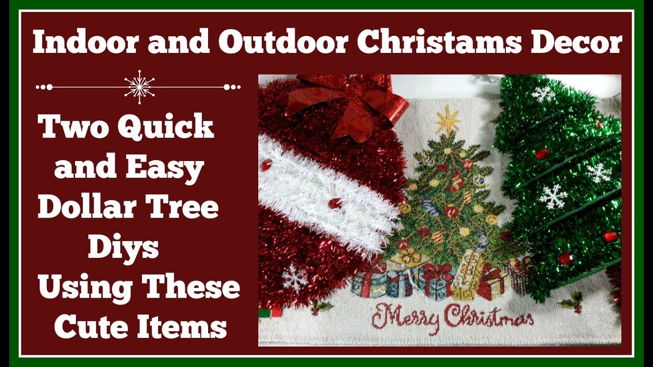 Indoor & Outdoor Christmas Decor Diys,  Two quick and easy Dollar Tree projects.