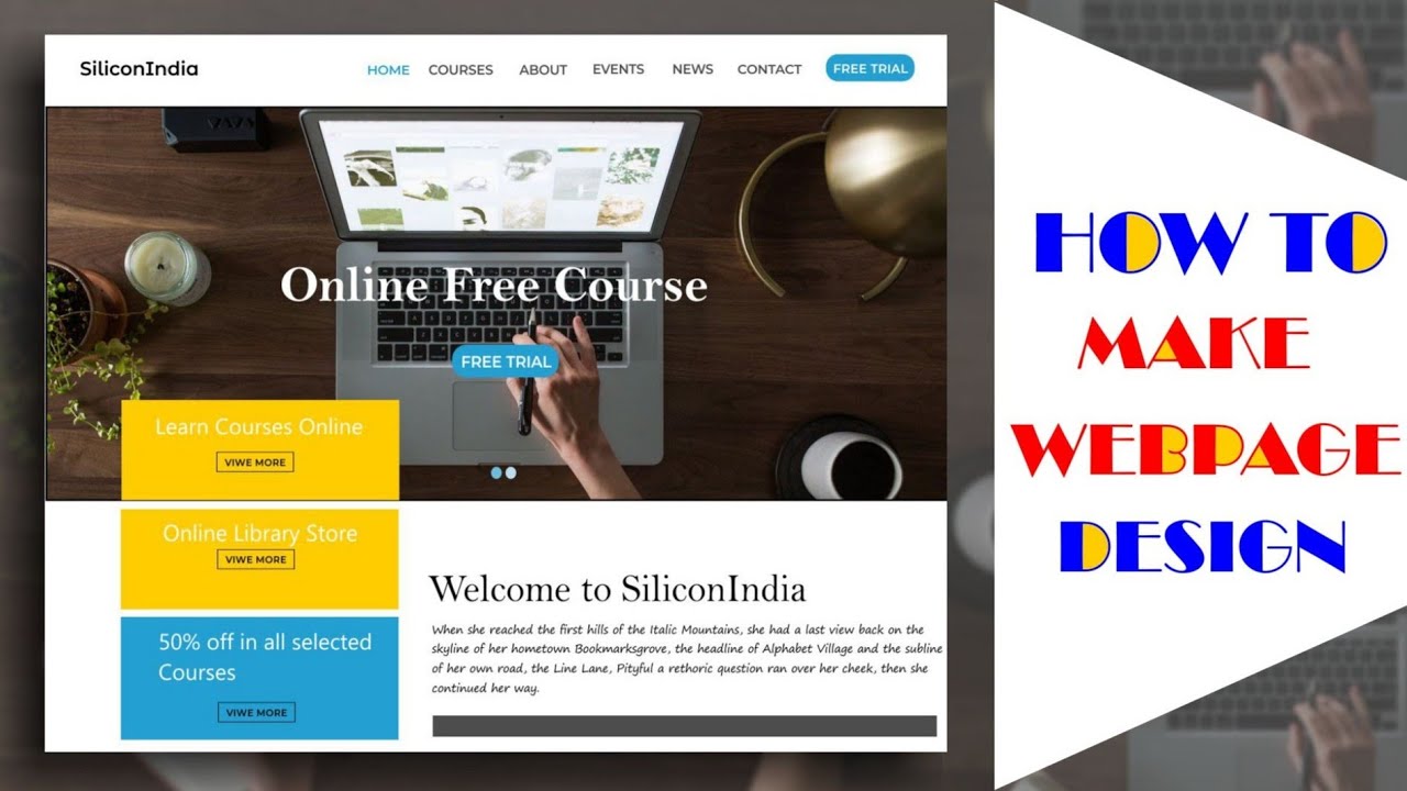 Website Template Design - CorelDraw tutorial