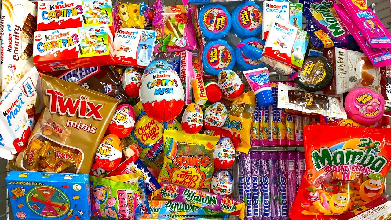 Конфеты и Сладости 🍟 Мега Шоппинг! Kinder, Mamba,Twix,Mentos,Chupa Chups.Shopping a lot of candy