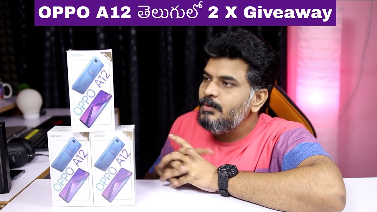 OPPO A12 Unboxing ,Top Features & Giveaway ll in Telugu ll