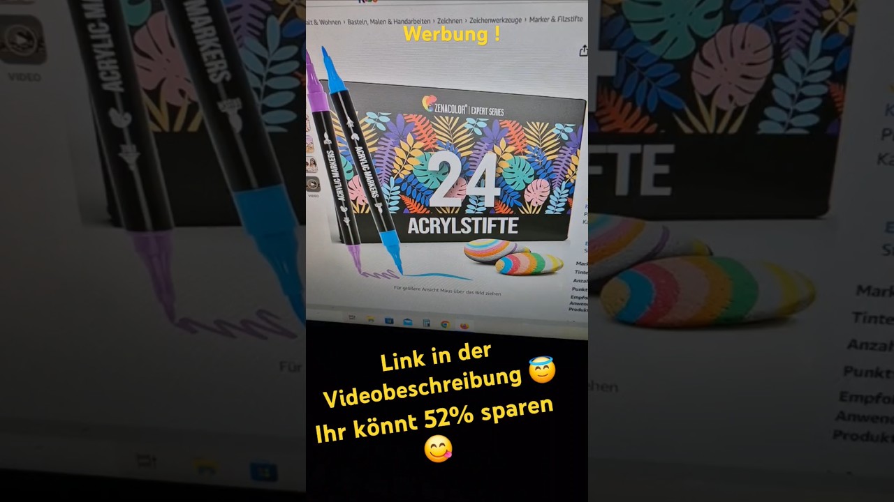 24 Acrylsrifte Wasserfest f&uuml;r Stein , Papier , Eier usw #sparen #schnapper #g&uuml;nstig #Amazon #acryl