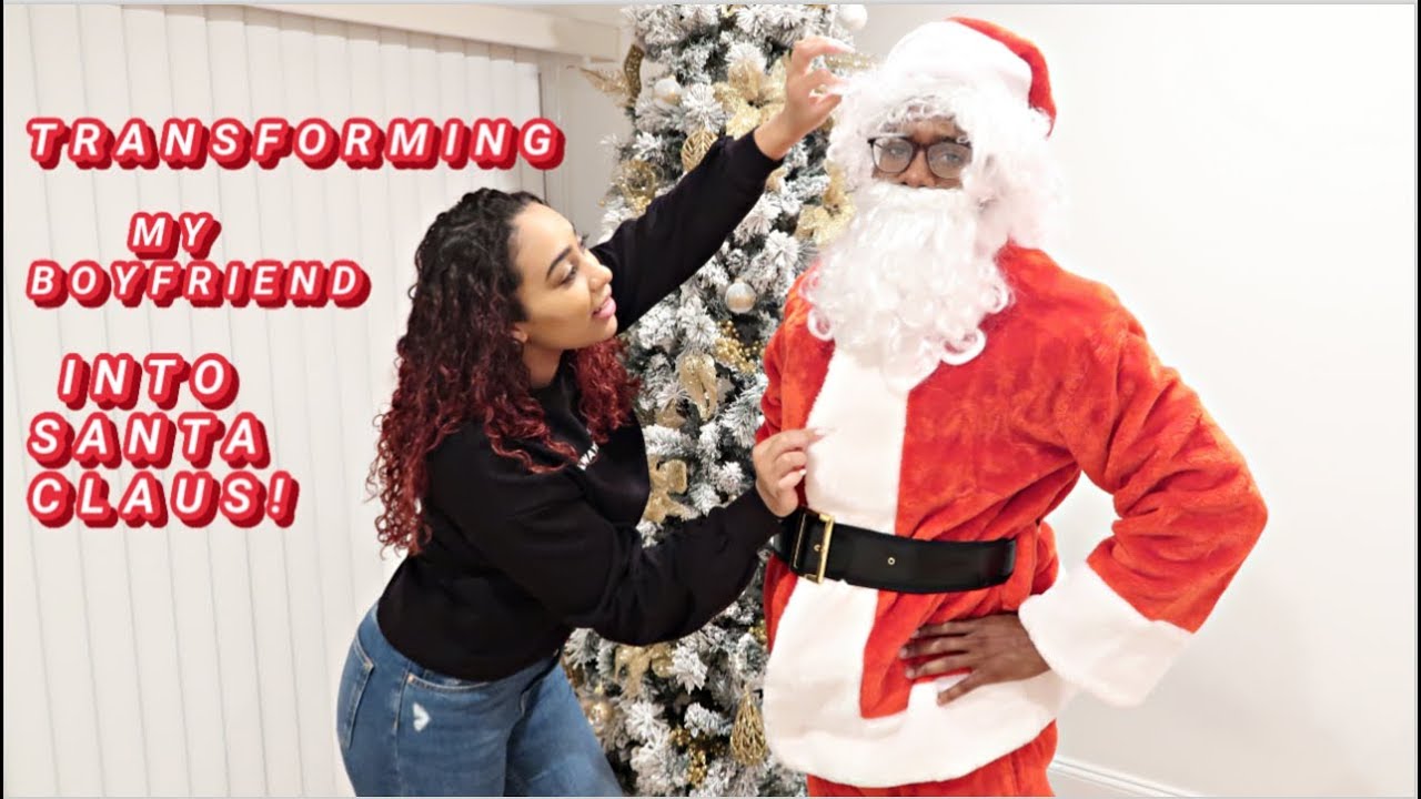 TRANSFORMING MY BOYFRIEND INTO SANTA CLAUS! |VLOGMAS DAY 18