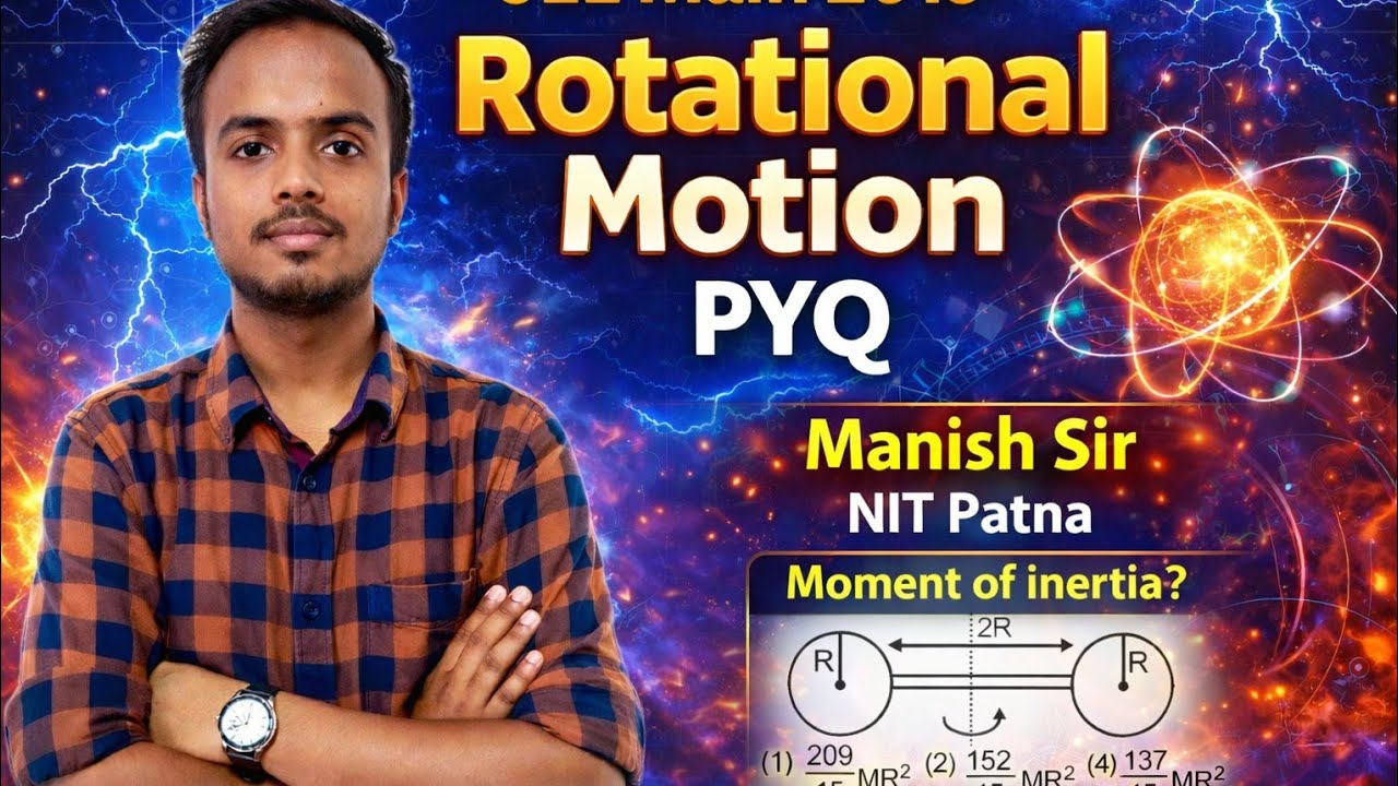 Rotational Motion PYQ | JEE Main 2019 | Moment of Inertia | Solved by Manish Sir (NIT Patna) #foryou