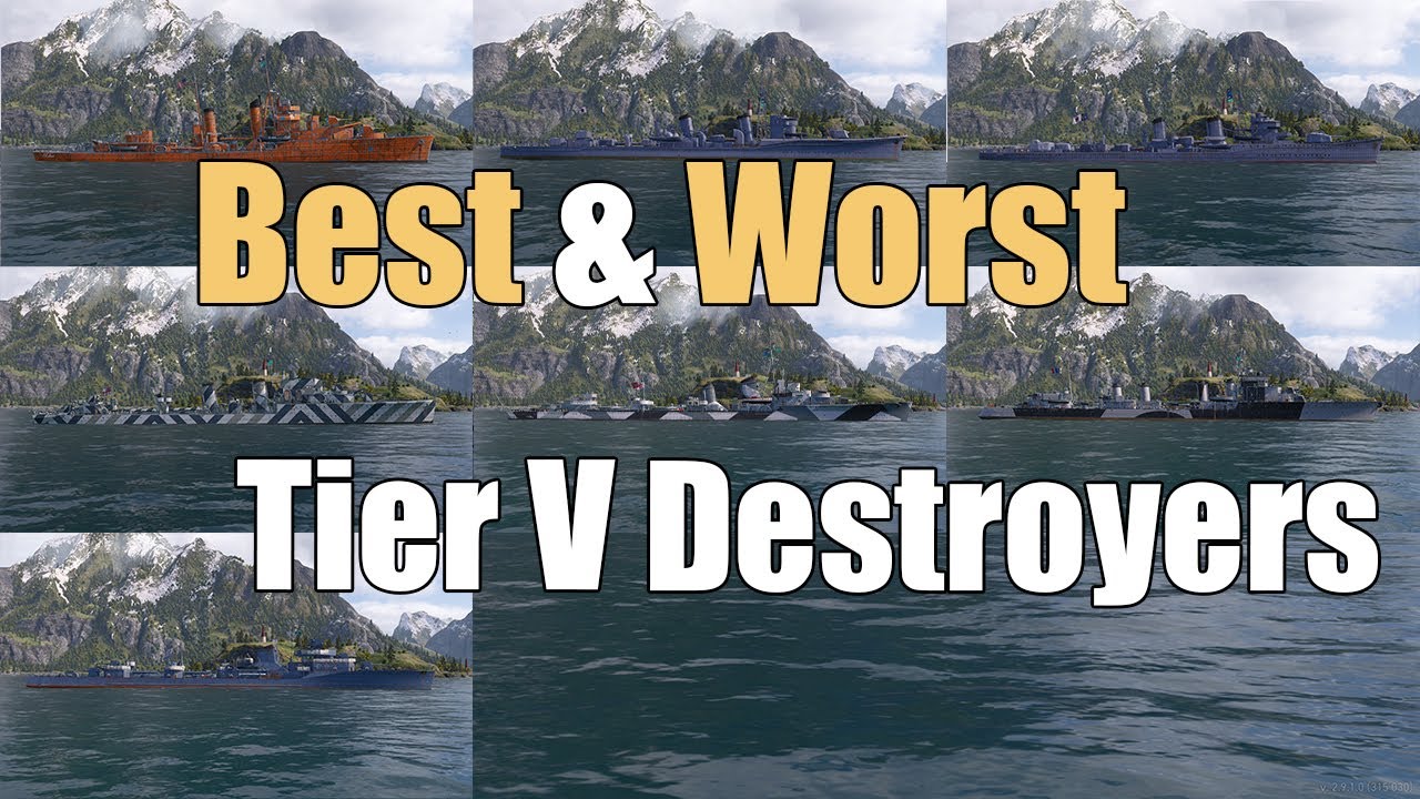 Best & Worst Tier V Destroyers | World of Warships Legends | 4k | Xbox Series X PS4 PS5