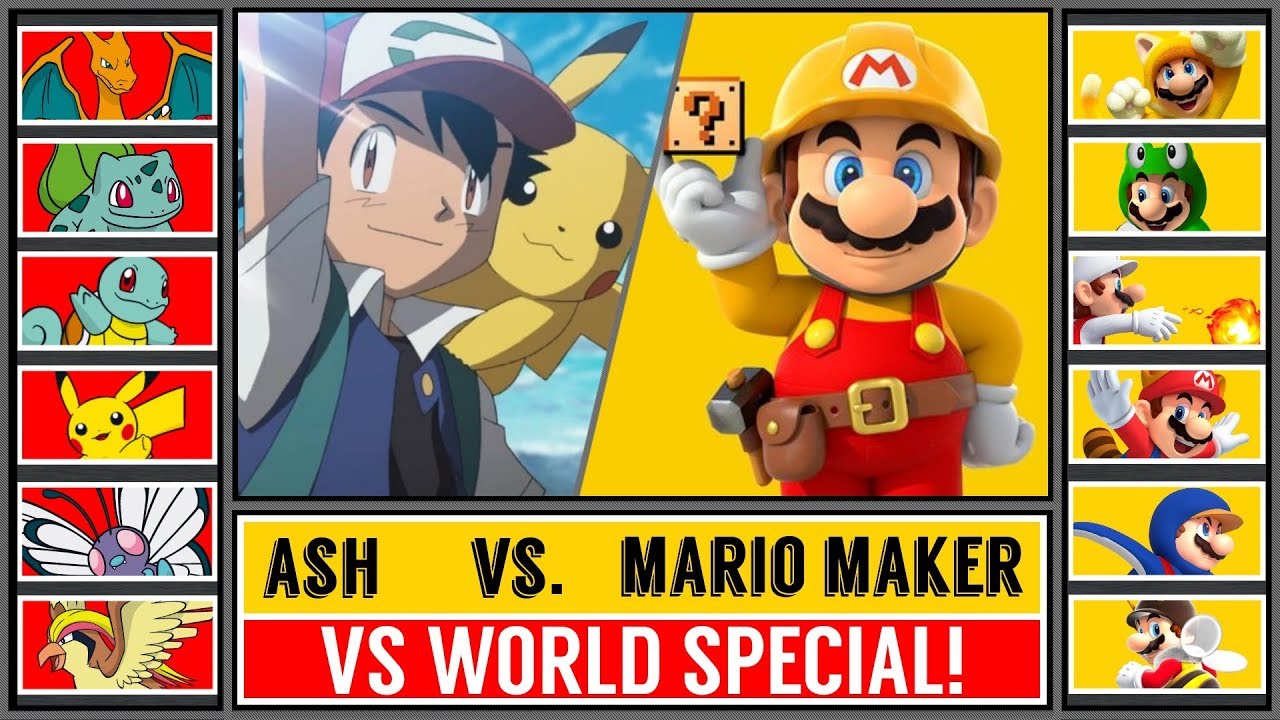 Mario Maker Special: ASH vs. MARIO MAKER (Pokémon Sun/Moon) - Crossover