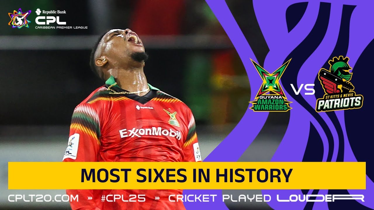 The MOST Sixes in T20 HISTORY! | St Kitts and Nevis Patriots vs Guyana Amazon Warriors | CPL 2024