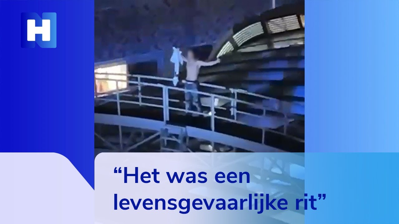 Achtervolging over Amsterdamse grachten, man eindigt op stationsdak