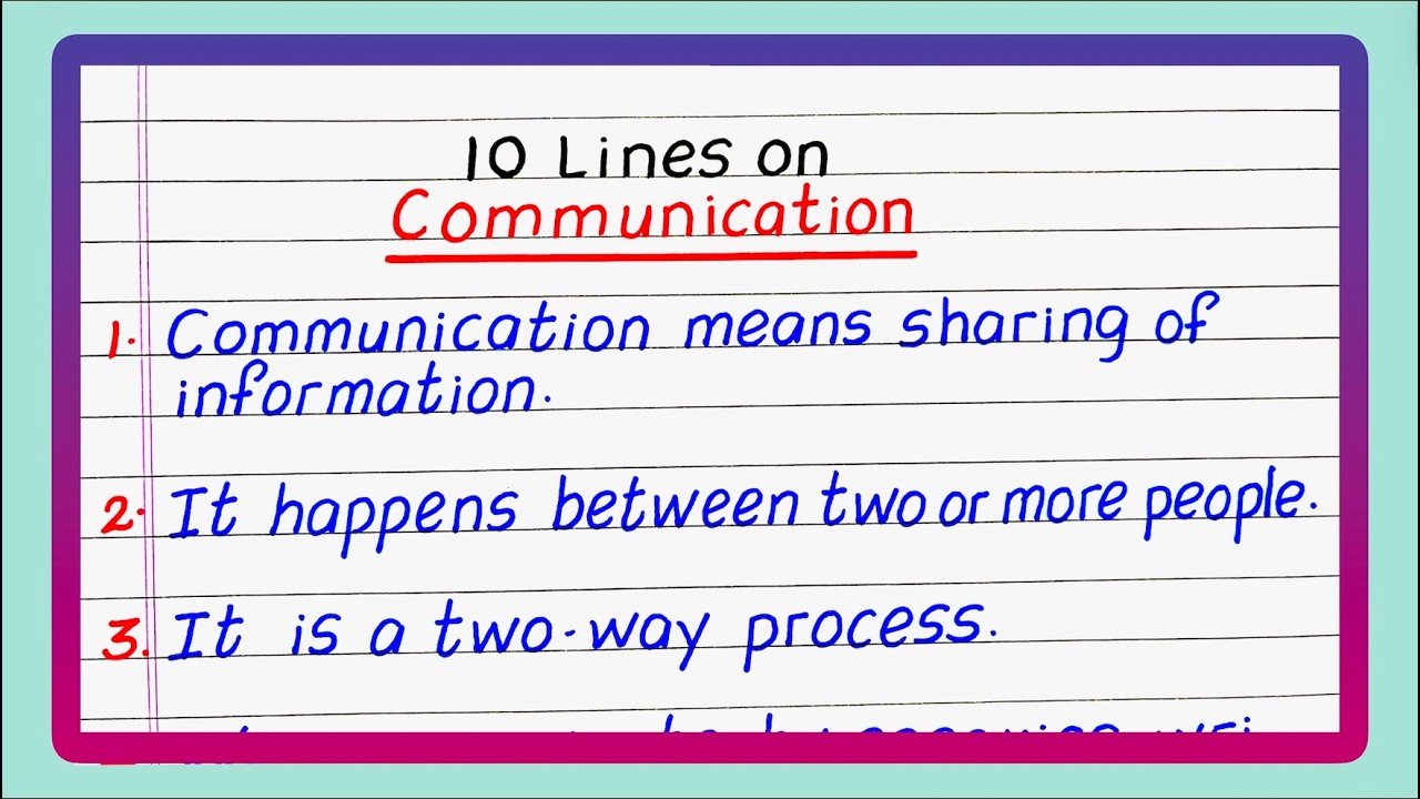 10 Lines on Communication | Few Lines on Communication | About Communication