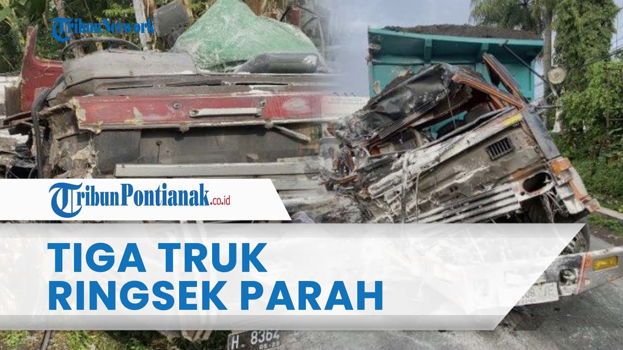 🔴 Kecelakaan di Bawen Semarang Libatkan 5 kendaraan, 3 Truk Ringsek