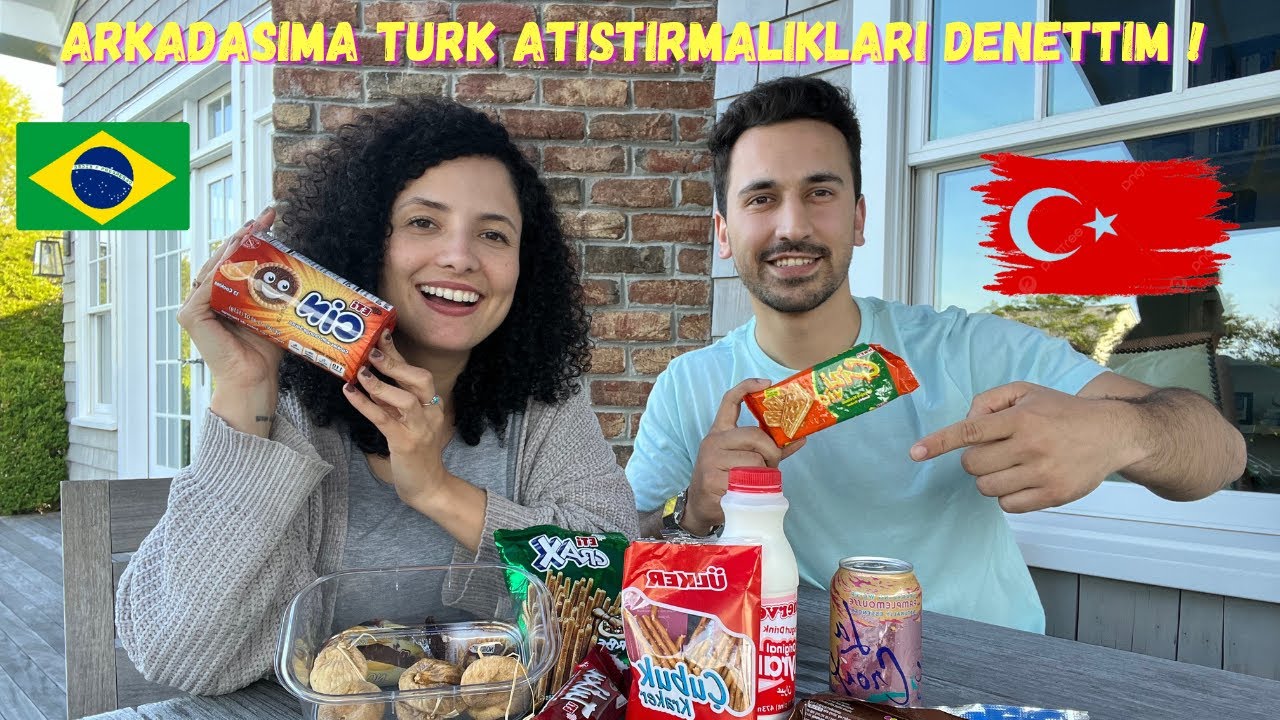 BRAZIL’YALI ARKADASIMA TURK ATISTIRMALIKLARI DENETTIM ! | WE TRIED TURKISH SNACKS WITH MY FRIEND !