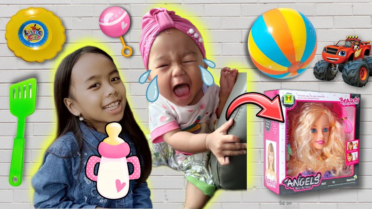 Seharian Jagain Dede Bayi Lucu 💞 Borong Mainan Anak Perempuan, Masak Masakan, Mobilan, Boneka Barbie