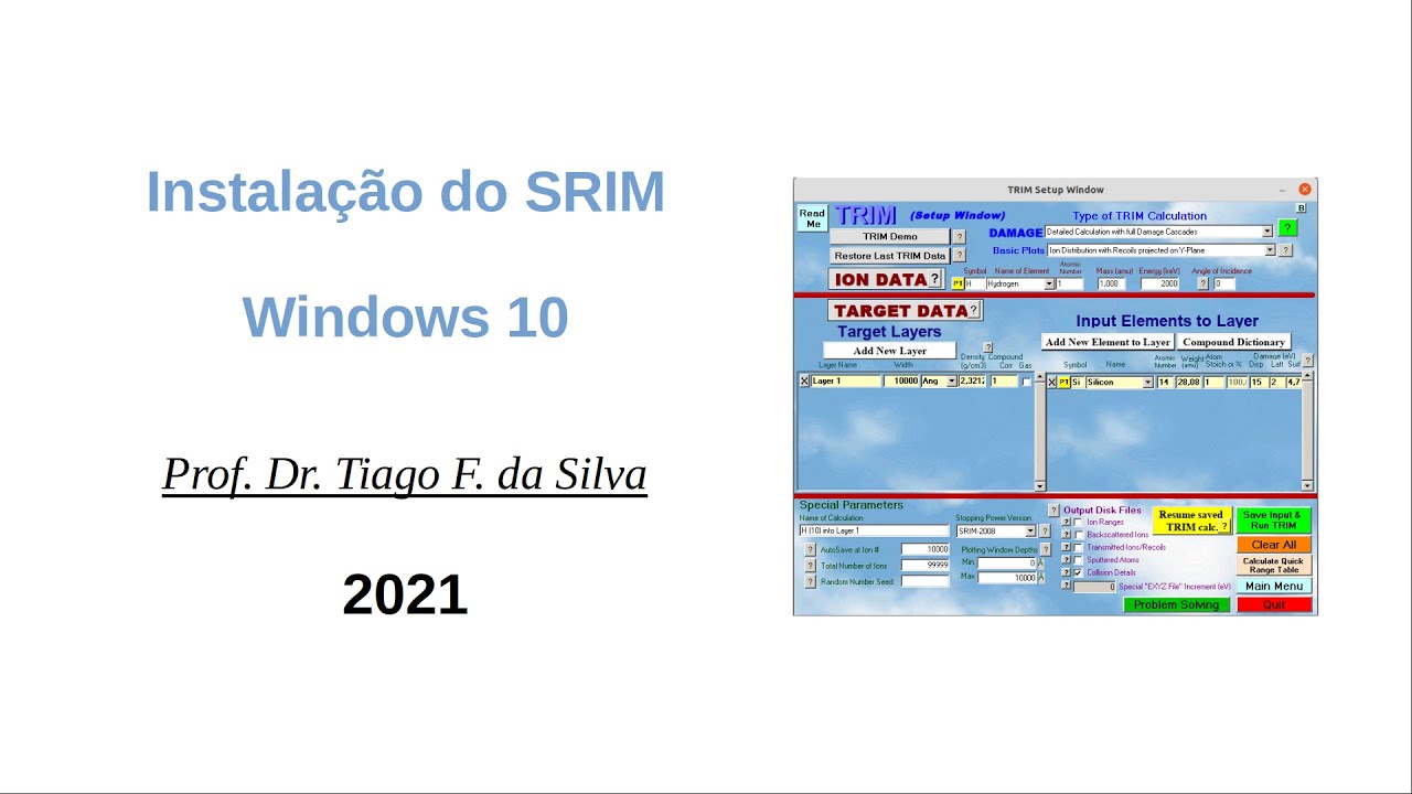 [TUTORIAL] Instala&ccedil;&atilde;o do programa SRIM no Windows