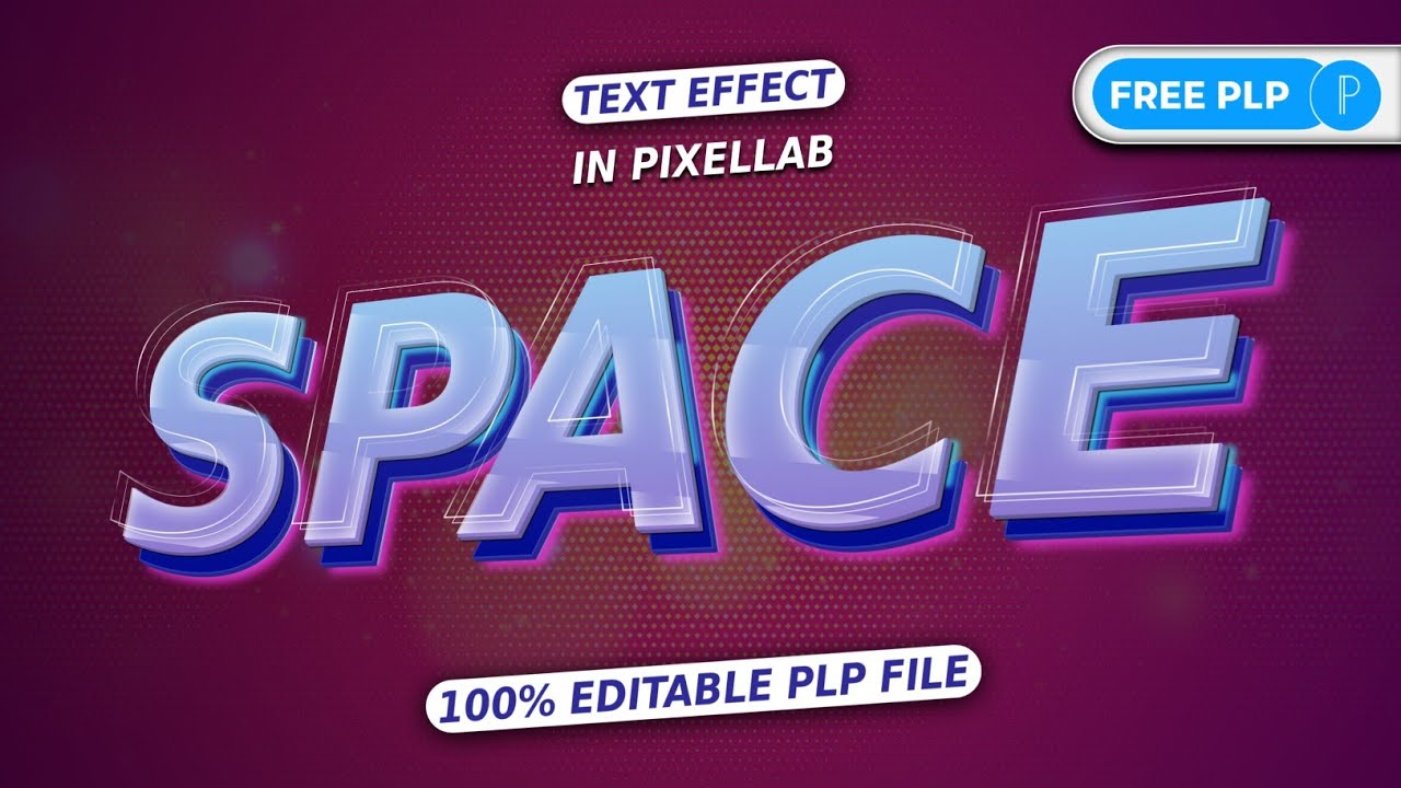 100% EDITABLE! Space Text Effect in PixelLab | 3d Text Effect