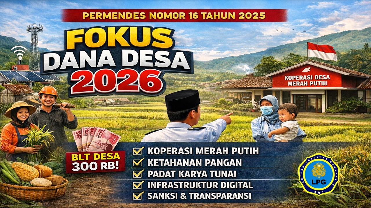 Kupas Tuntas Permendes PDT Nomor 16 Tahun 2025 Arah Fokus Penggunaan Dana Desa Tahun 2026