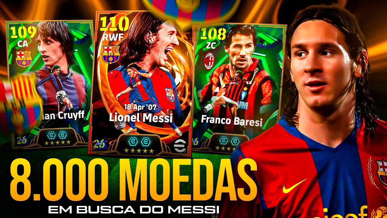 8 MIL MOEDAS EM PACK OPENING EM BUSCA DO MESSI no EFOOTBALL 26 MOBILE 
