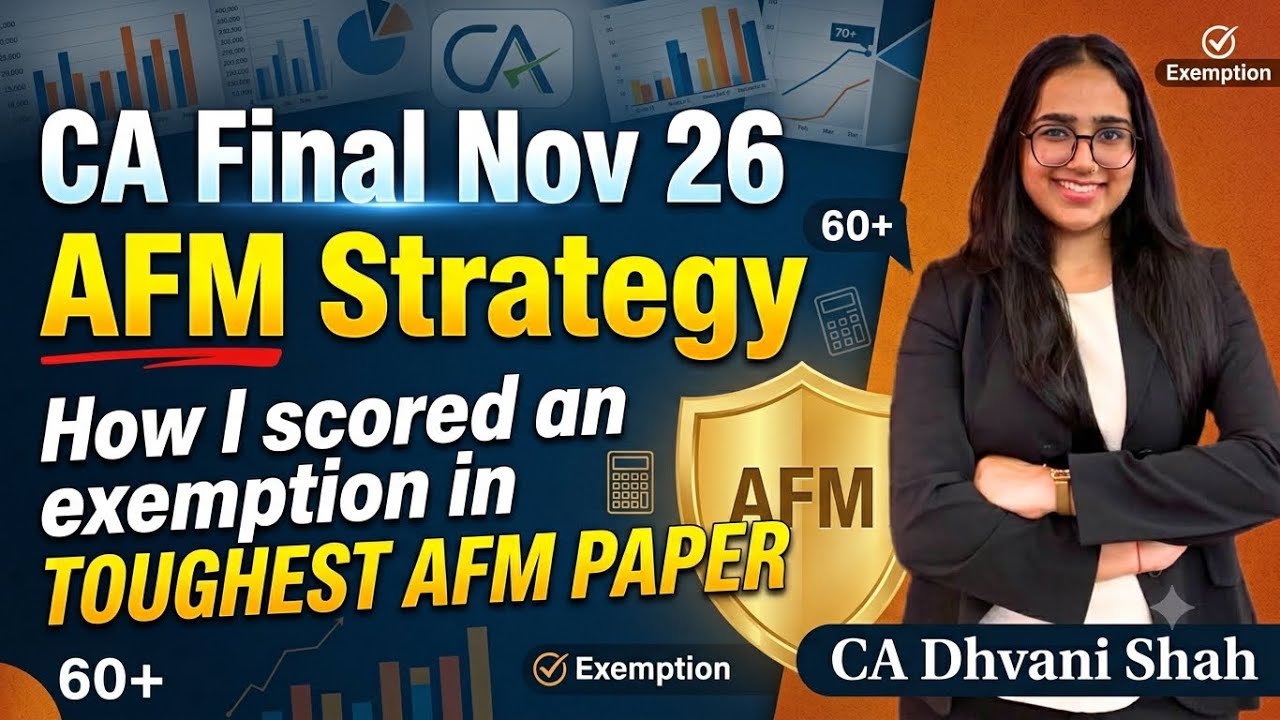 AFM Strategy CA Final Nov 26 by CA Dhvani Shah