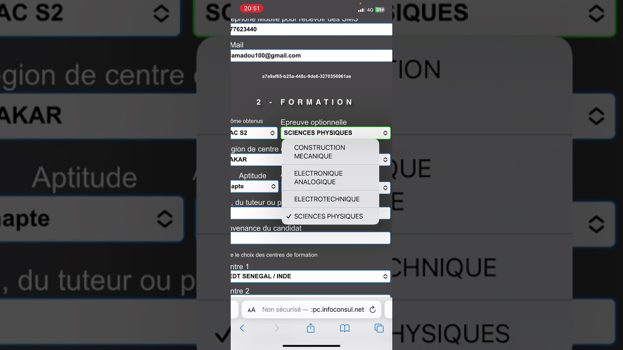Comment s’inscrire au concours BTS Industrie Option B (G15 & Senegal-Japon) Partie 1