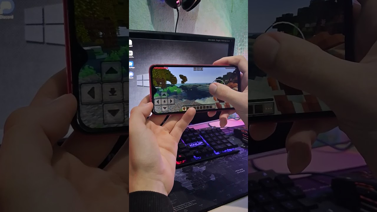 Testei Minecraft no Galaxy A10!! #celular #smartphone #samsung #a10 #minecraft