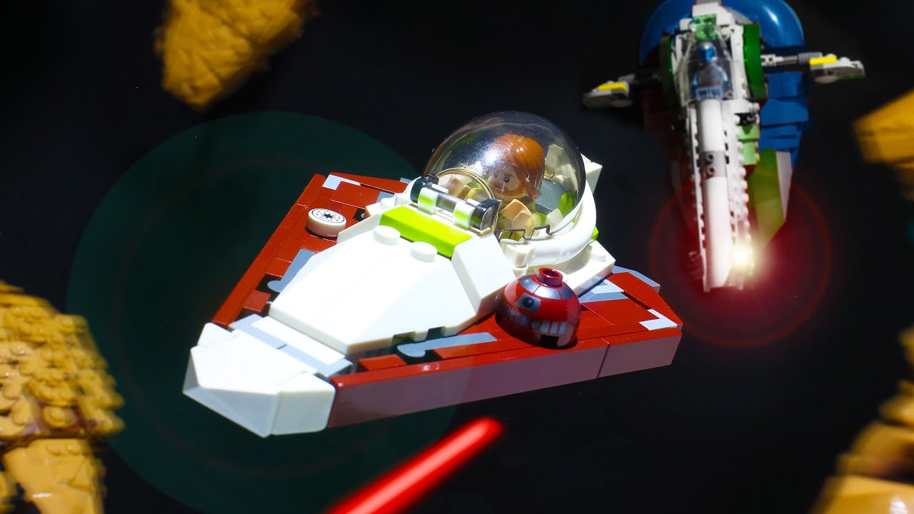 Lego Obi Wan's Starfighter in Chibi Scale