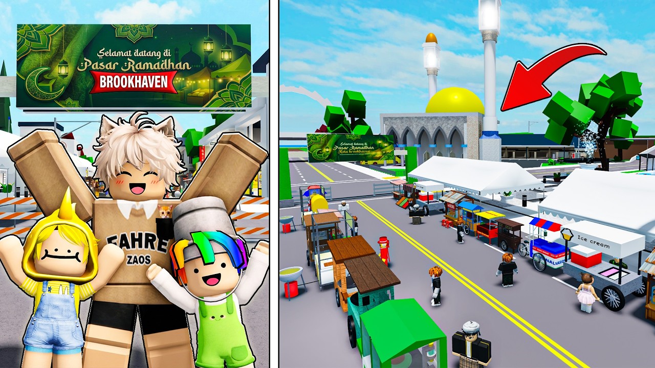DUNDUN & LEMON PASAR RAMADHAN DI KOTA BROOKHAVEN ROBLOX!
