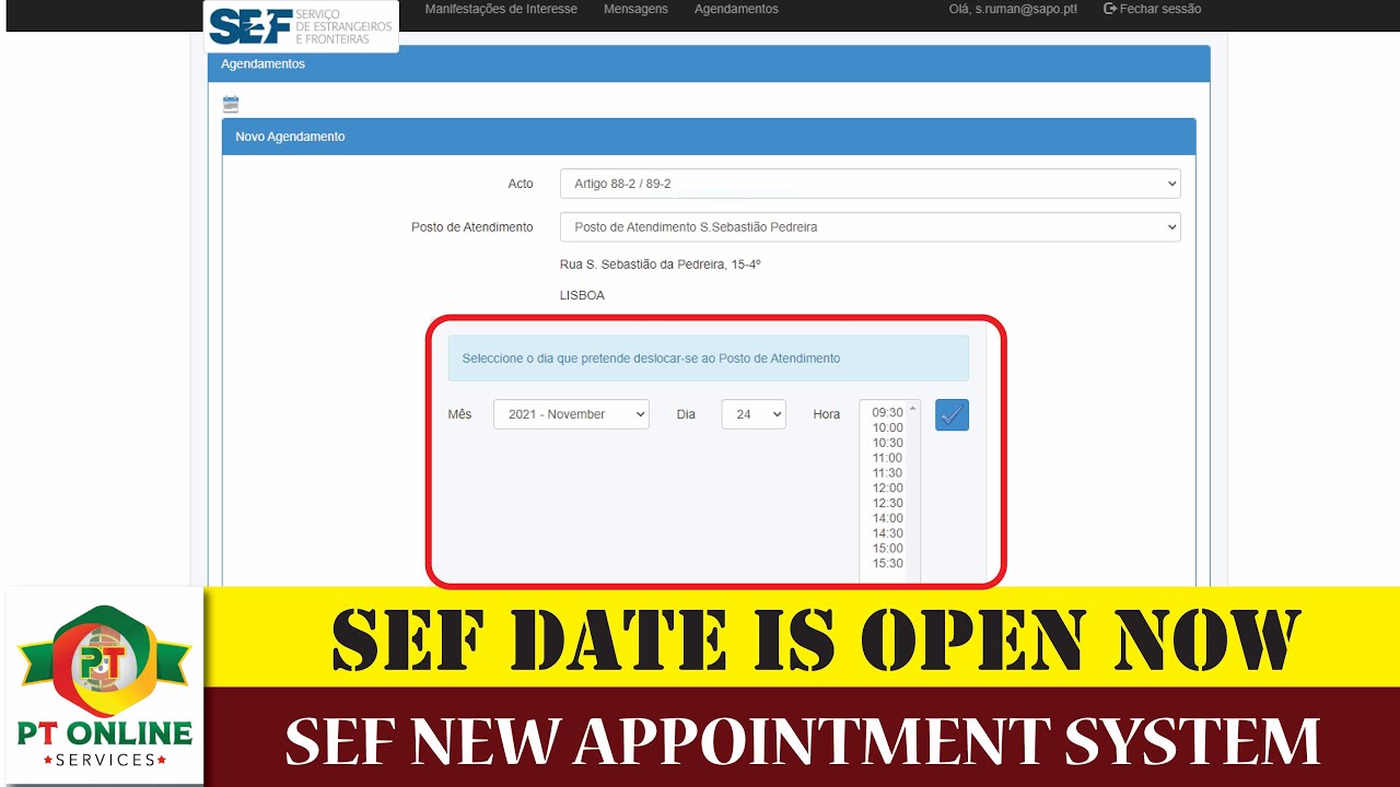 SEF NEW APPOINTMENT SYSTEM | NEW UPDATE 2021