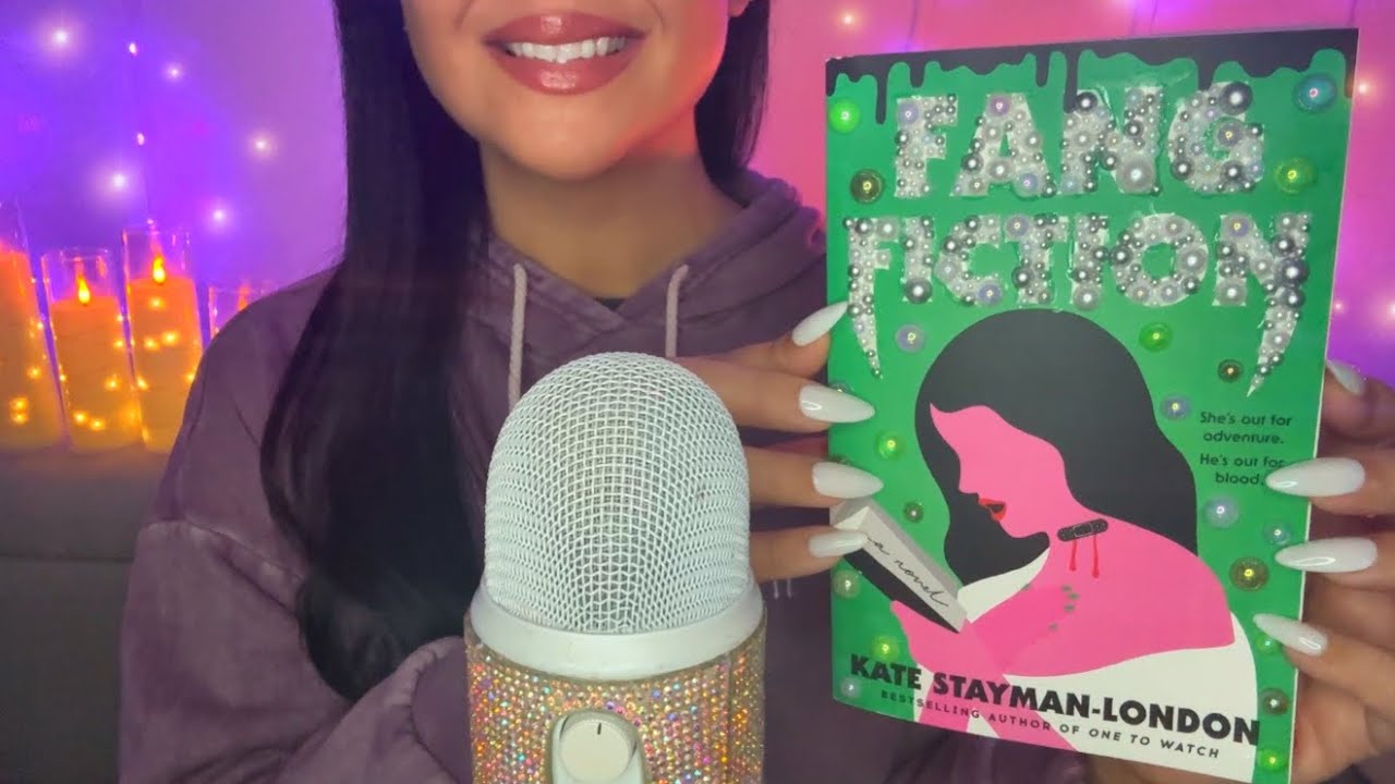 ASMR My NEW Bedazzled Book Collection ✨📚💜 scratching and tapping on books with rhinestones