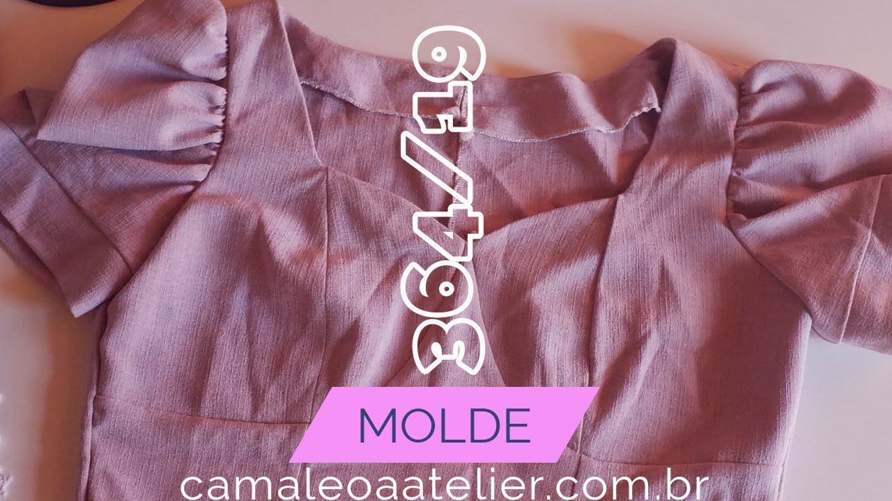 #2003 Como Costura Blusa 364/20 Manga Bufante- Loja  CAMALEOA #costuracomclau