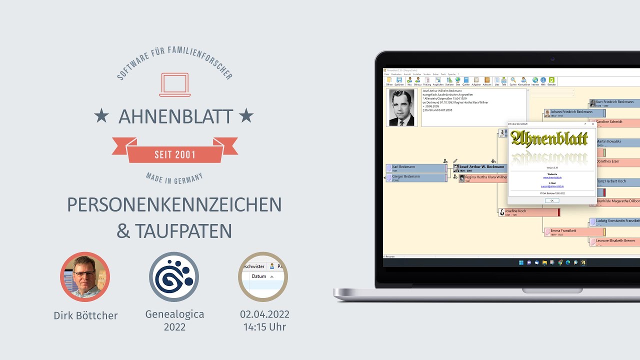 Personenkennzeichen und Taufpaten (Impulsvortrag) - Genealogica 2022