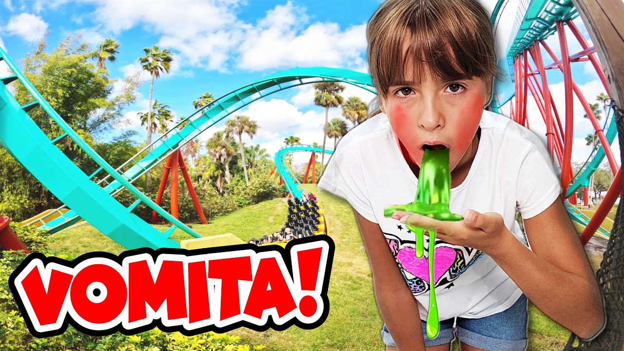 LETIZIA SI SENTE MALE VOMITA IN VACANZA AL PARCO GIOCHI MENTRE VA SULLE MONTAGNE RUSSE LETIZIA4EVER