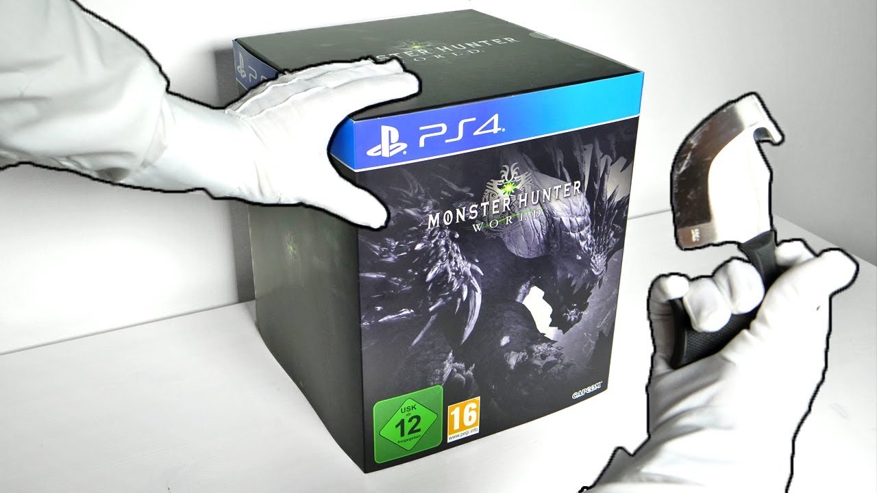 MONSTER HUNTER WORLD COLLECTOR'S EDITION UNBOXING! Limited PS4 Nergigante Statue Gameplay