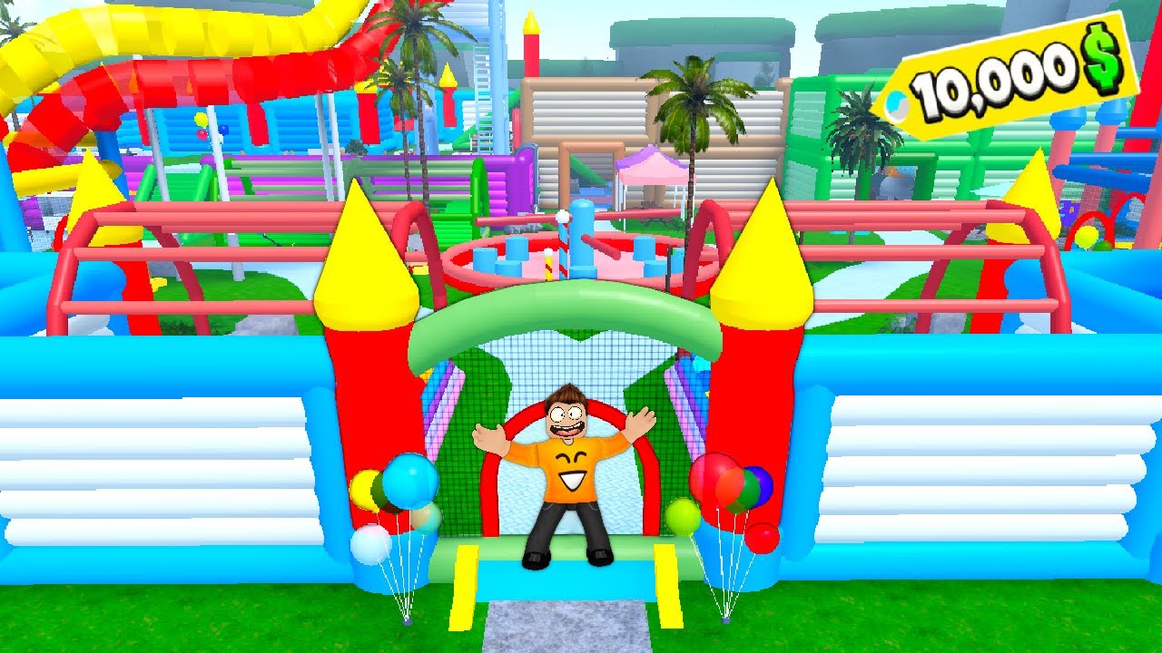 ZBUDOWAŁEM NAJWIĘKSZY DMUCHANY PARK ROZRYWKI w ROBLOX!
