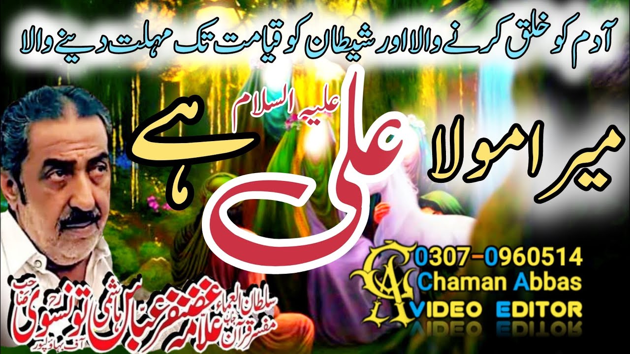 Allama Ghazanfar Abbas Tonsve Adam Ka Khaliq Mera Maola ali A.s hy #majelis #newmanqabat2019