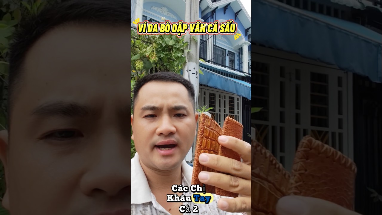 ví da bò dập vân cá sấu 