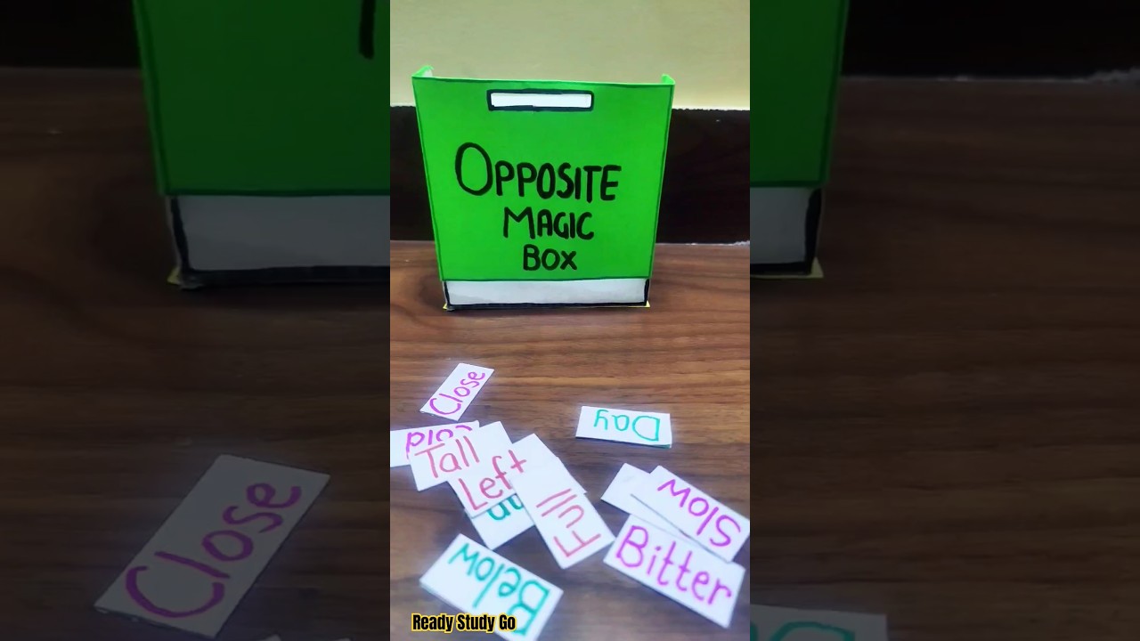 English TLM,Opposite Word MagicBox,Creative school project,Best out of Waste,Working Model #creative
