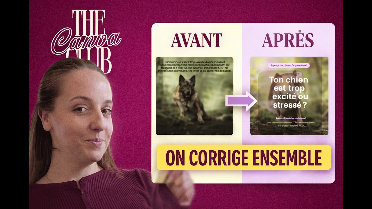 On corrige ensemble le caroussel de Clémence pour le rendre pro, cohérent et impactant avec Canva