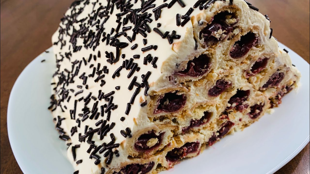 Cake with lots of cherries | Cușma lui Guguță | Торт с большим количеством вишен