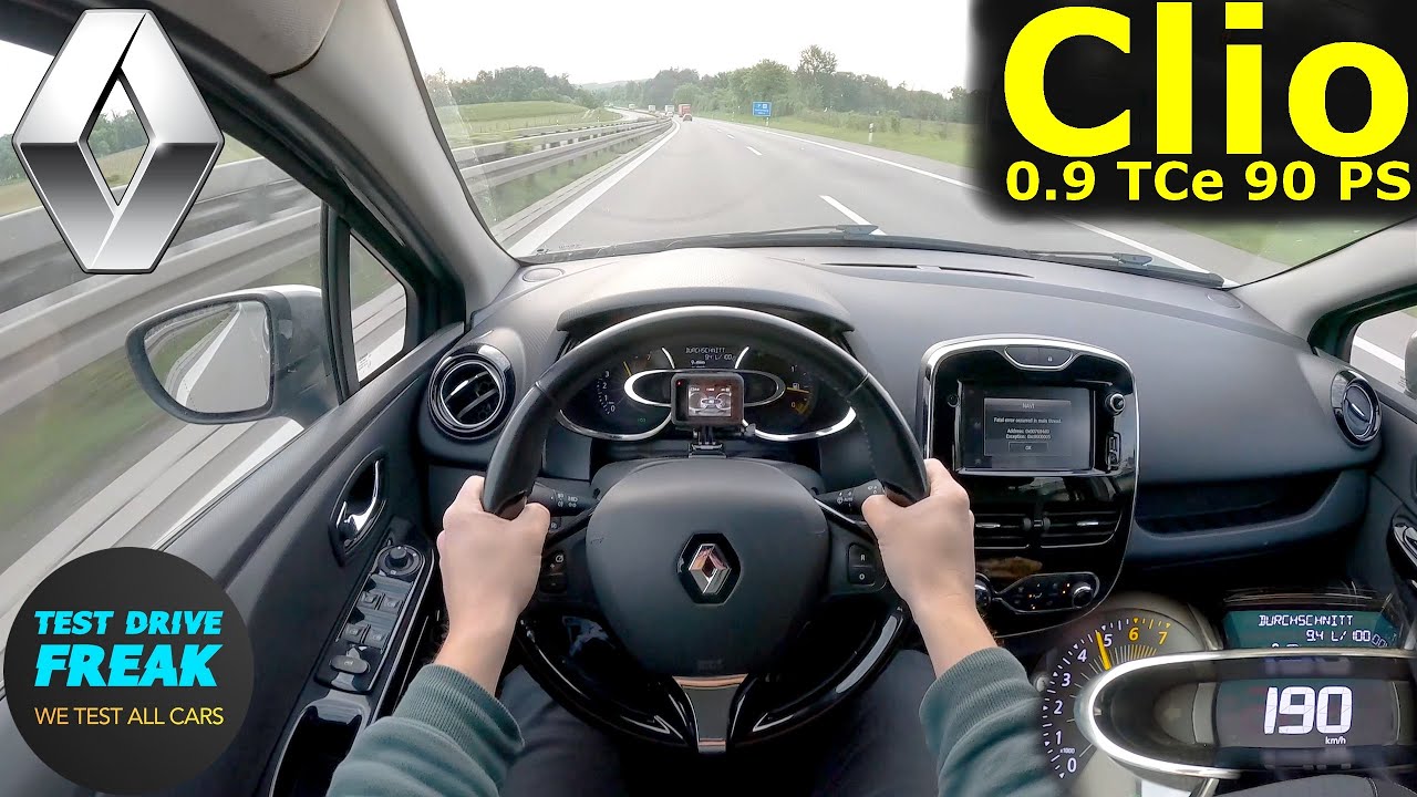 2014 Renault Clio 0.9 TCe 90 PS 🚀 Top Speed POV Drive + Fuel Consumption | Autobahn No Speed Limit