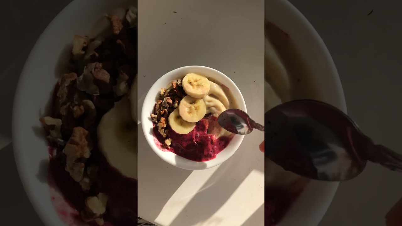 Healthy ice cream🍦🍌🫐 #healthynutrition #helthyrecipes #icecream #smoothie  #healthybreakfast