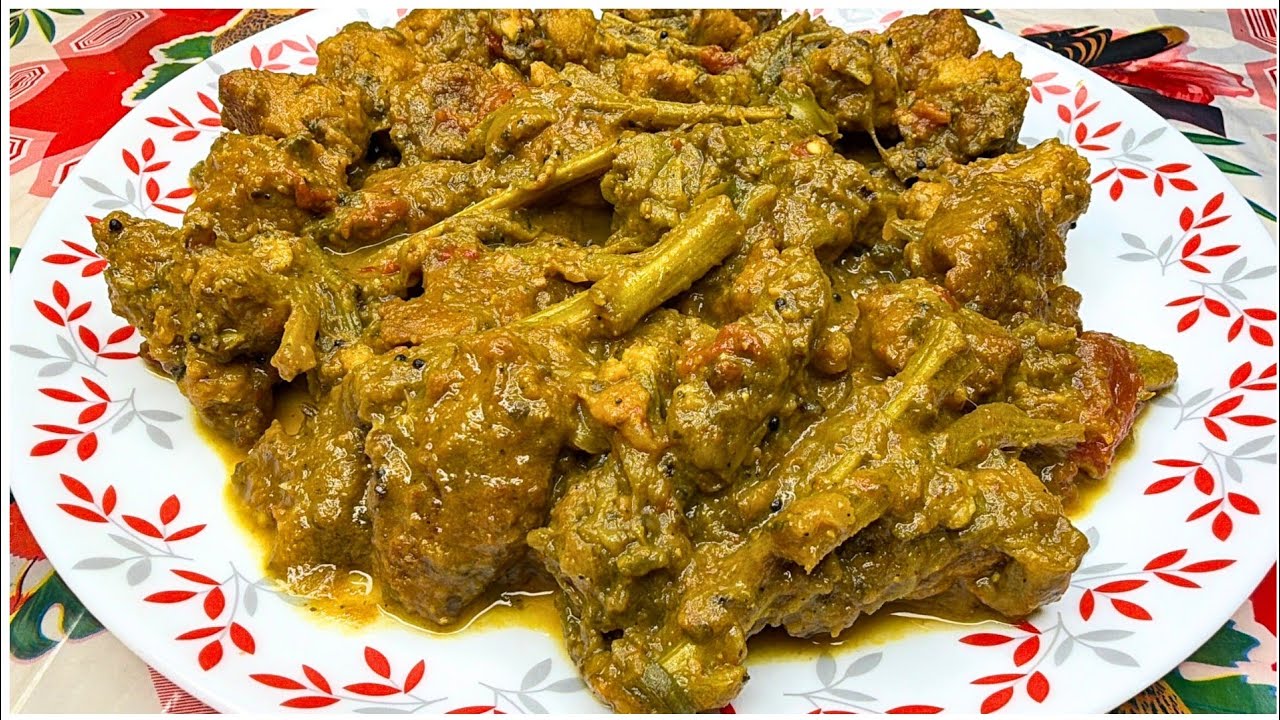 कोहड़ा/कद्दू के तने,पत्ते और चना दाल से बनी अनोखी बंगाली सब्जी l pumkin leaves sabji l Bengali sabji