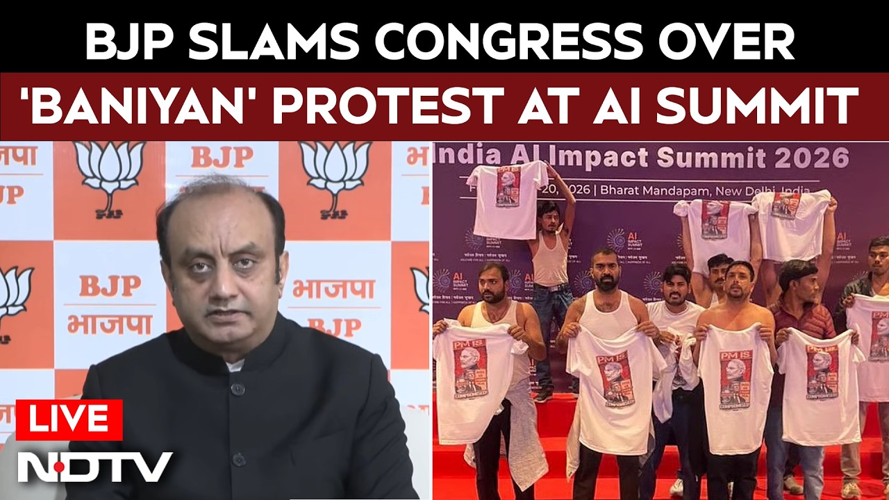 BJP Vs Congress | BJP Attacks Congress | BJP Slams Congress Protests At The AI Summit