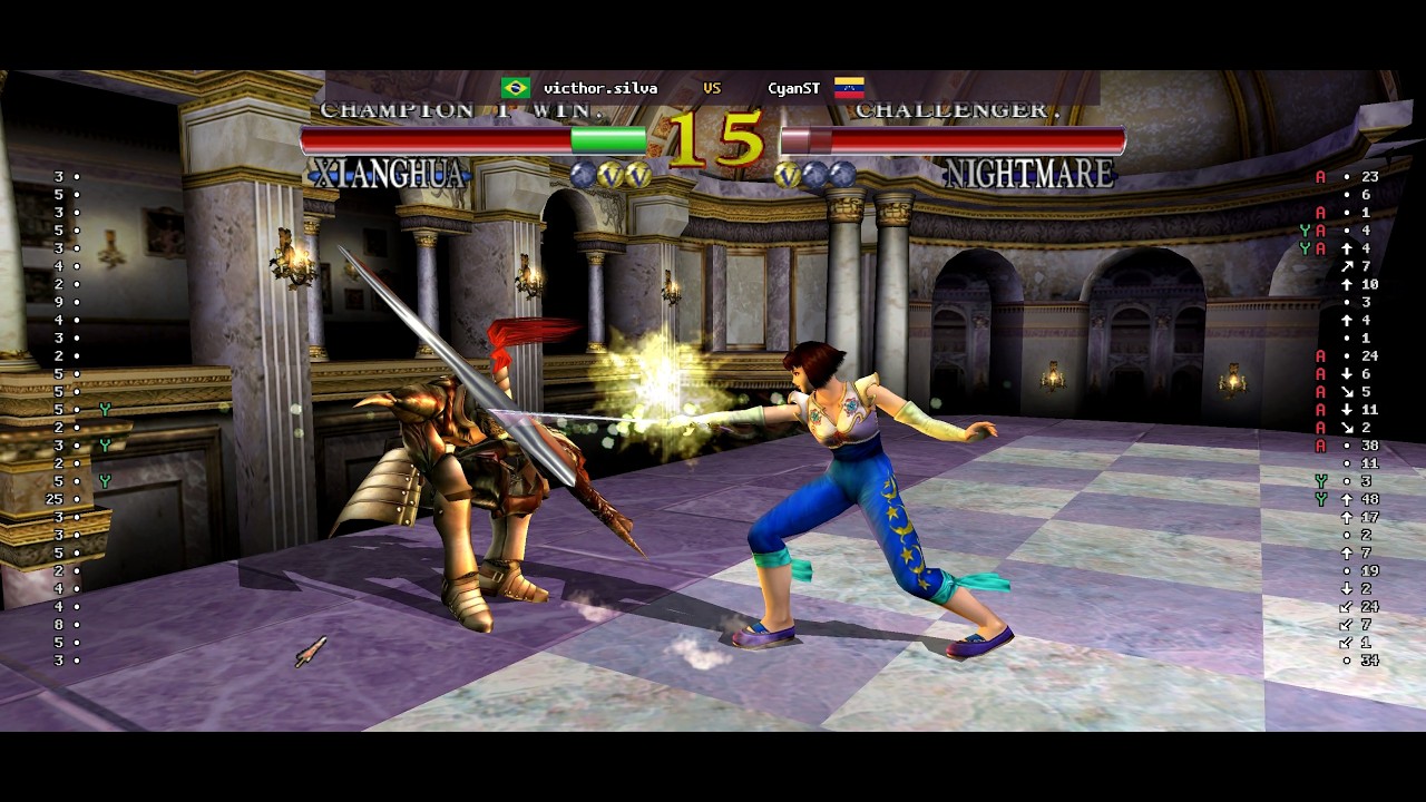 Soulcalibur - 🇧🇷 victhor.silva vs 🇻🇪 CyanST | Fightcade (2026-03-16 21:46 UTC)