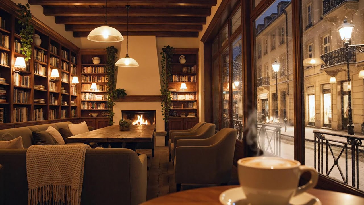 Beautiful Winter Night Jazz Music ⛄ Smooth Jazz Instrumental Music for Deep Focus & Work