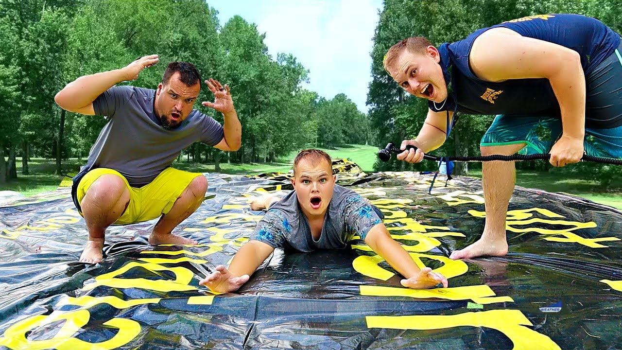 GIANT Backyard WATER SLIDE!