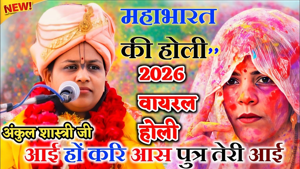 महाभारत की धार्मिक होली 2026#Holi_viral//आई हों करि आस पुत्र तेरी आई#ankul_Shastri_ji कवि मुकेश यादव