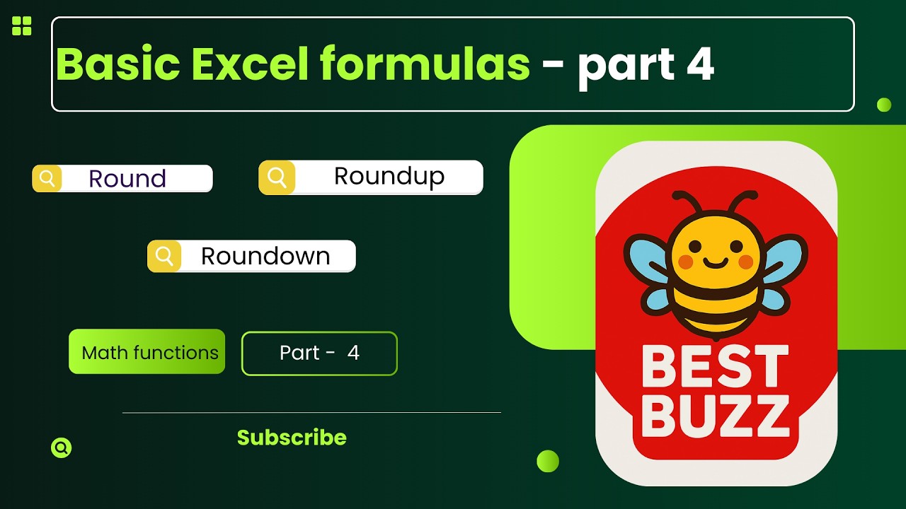 basic excel formulas Part  4 @excelbestbuzz